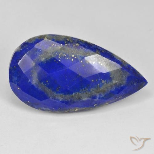 37.17ct Naturale Blu elettrico Lapislazzulo, Forma a pera, Opaco