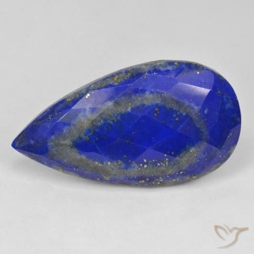 Lapislazzulo Blu elettrico naturale da 37.17 ct, Forma a pera, Opaco
