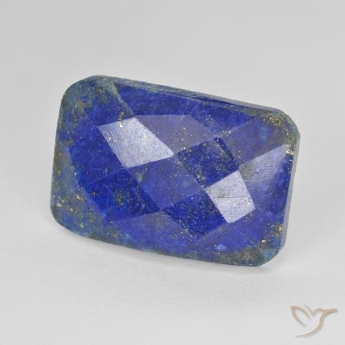 Lapislazzulo Blu acceso naturale da 13.36 ct, Ottagonale / Taglio smeraldo, Opaco