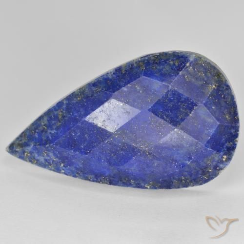Lapislazzulo Blu acceso naturale da 27.79 ct, Forma a pera, Opaco