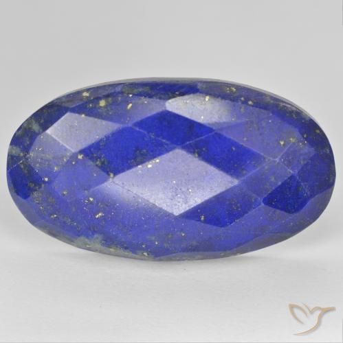 28.77ct Naturale Blu acceso Lapislazzulo, Ovale, Opaco