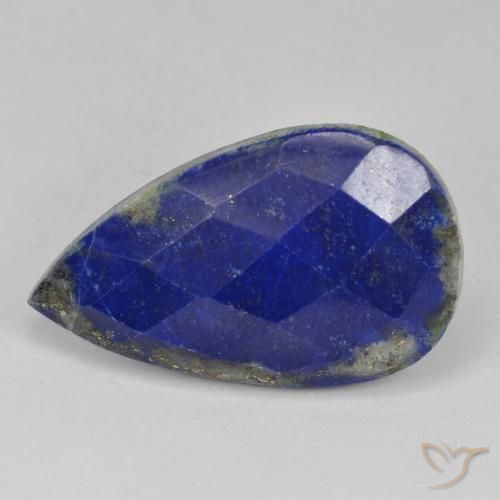 Lapislazzulo Blu molto profondo naturale da 19.72 ct, Forma a pera, Opaco