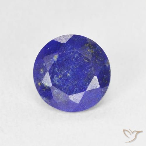 Lapislazzuli naturale blu da 0,85 ct, taglio rotondo, opaco