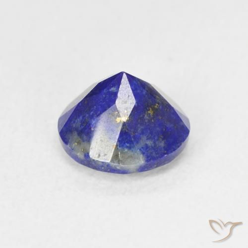 Lapislazzuli naturale blu da 0,85 ct, taglio rotondo, opaco