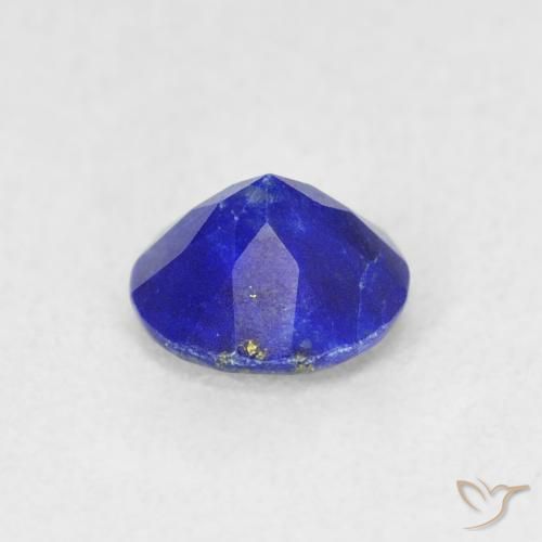 Lapislazzuli naturale blu da 0,79 ct, taglio rotondo, opaco