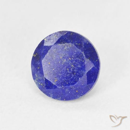 Lapislazzulo Blu acceso naturale da 0.84 ct, Taglio rotondo, Opaco