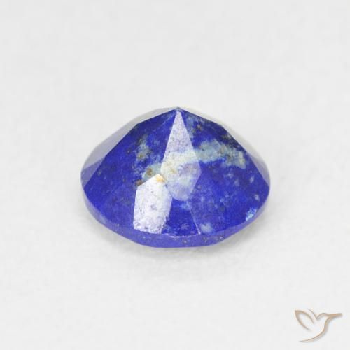Lapislazzuli naturale blu da 0,85 ct, taglio rotondo, opaco