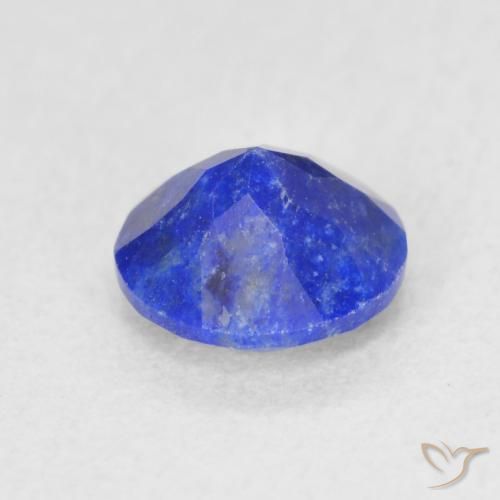 Lapislazzulo Blu acceso naturale da 0.81 ct, Taglio rotondo, Opaco