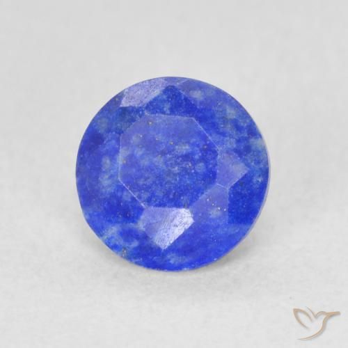 Lapislazzulo Blu acceso naturale da 0.74 ct, Taglio rotondo, Opaco