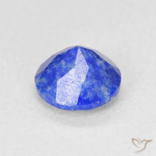 Lapislazzulo Blu acceso naturale da 0.74 ct, Taglio rotondo, Opaco