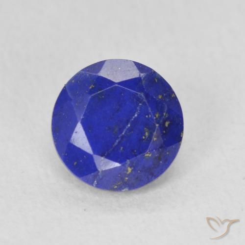 Lapislazzulo Blu Navy Intenso naturale da 0.86 ct, Taglio rotondo, Opaco