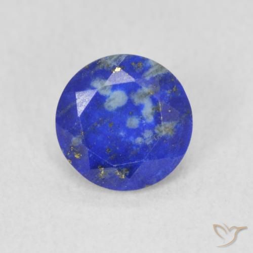 0.80ct Naturale Blu acceso Lapislazzulo, Rotondo, Opaco