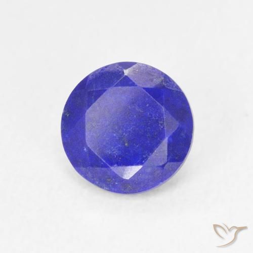 Lapislazzulo Blu Navy Intenso naturale da 0.84 ct, Taglio rotondo, Opaco