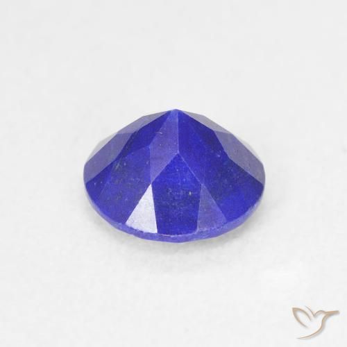 Lapislazzulo Blu Navy Intenso naturale da 0.84 ct, Taglio rotondo, Opaco