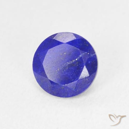 Lapislazzulo Blu Navy Intenso naturale da 0.77 ct, Taglio rotondo, Opaco
