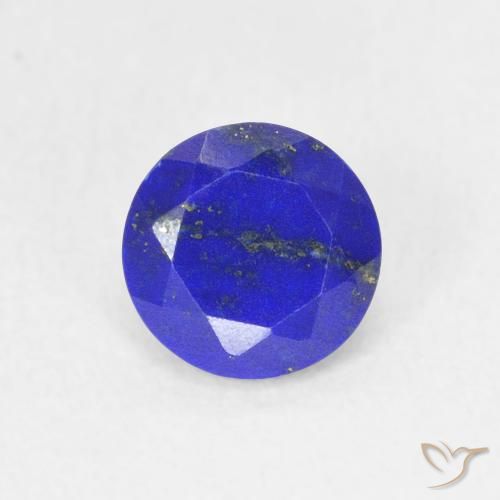 Lapislazzuli naturale blu da 0,83 ct, taglio rotondo, opaco
