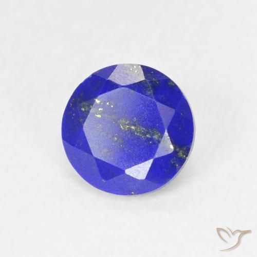 Lapislazzuli naturale blu da 0,83 ct, taglio rotondo, opaco
