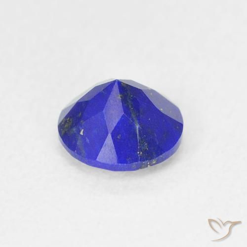 Lapislazzuli naturale blu da 0,83 ct, taglio rotondo, opaco