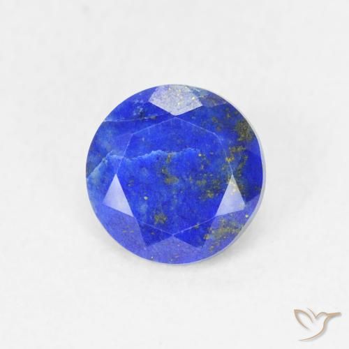 Lapislazzuli naturale blu da 0,85 ct, taglio rotondo, opaco