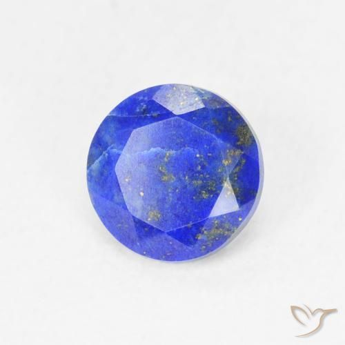 Lapislazzuli naturale blu da 0,85 ct, taglio rotondo, opaco