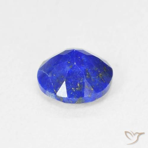 Lapislazzuli naturale blu da 0,85 ct, taglio rotondo, opaco