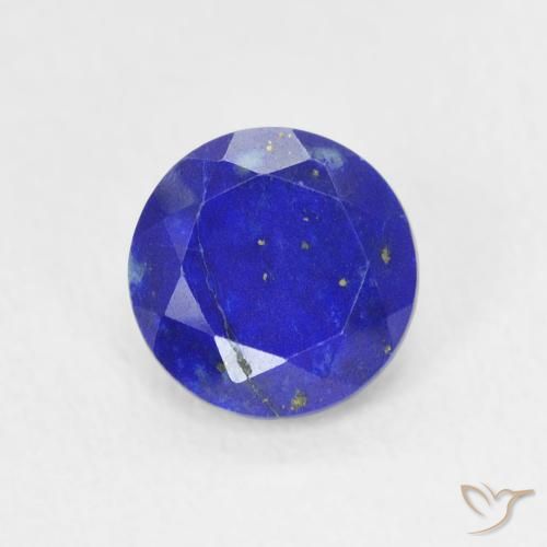 Lapislazzulo Blu acceso naturale da 0.86 ct, Taglio rotondo, Opaco