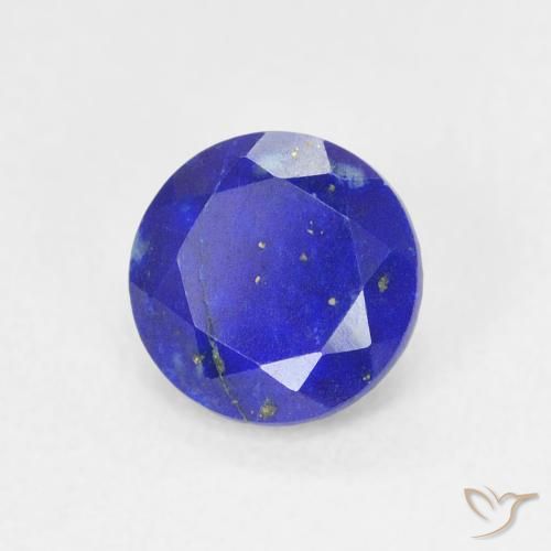Lapislazzulo Blu acceso naturale da 0.86 ct, Taglio rotondo, Opaco