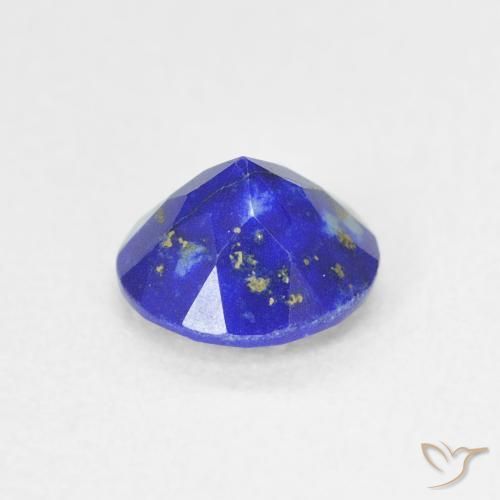 Lapislazzulo Blu acceso naturale da 0.86 ct, Taglio rotondo, Opaco