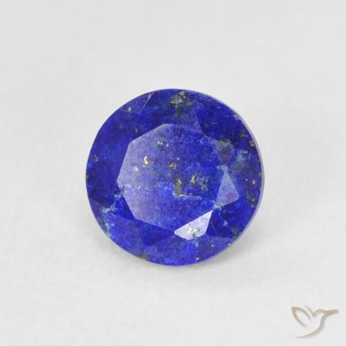 Lapislazzulo Blu elettrico naturale da 0.80 ct, Taglio rotondo, Opaco