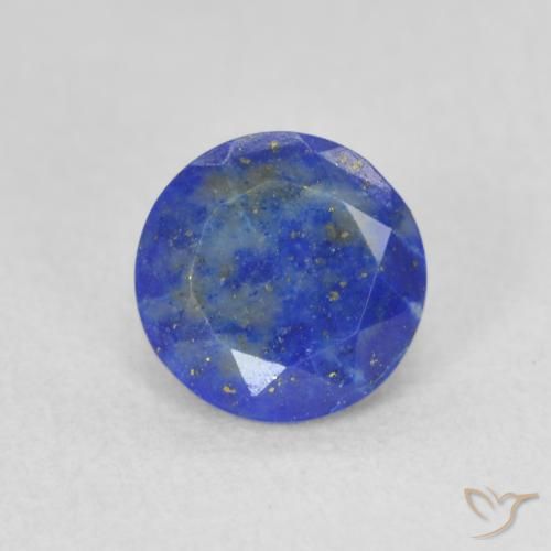 Lapislazzulo Blu acceso naturale da 0.79 ct, Taglio rotondo, Opaco