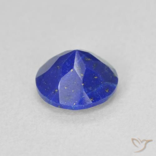 Lapislazzulo Blu acceso naturale da 0.79 ct, Taglio rotondo, Opaco