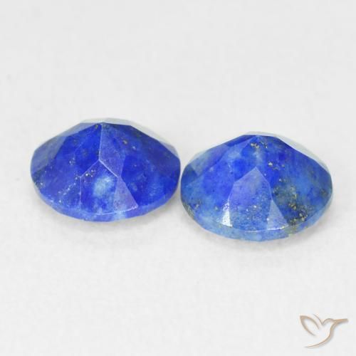 Gemme di Lapislazzulo Blu profondo azzurro naturale da 1.56 ct, Taglio rotondo, Opaco