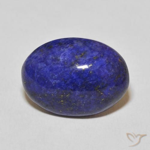 Lapislazzuli naturale blu da 9,50 ct, taglio ovale, opaco