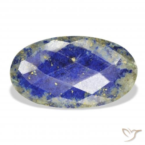31.34ct Naturale Blu navy Lapislazzulo, Ovale, Opaco