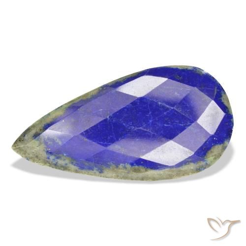 34.99ct Naturale Blu navy Lapislazzulo, Forma a pera, Opaco