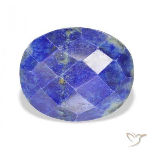 25.71ct Naturale Blu scuro Lapislazzulo, Ovale, Opaco