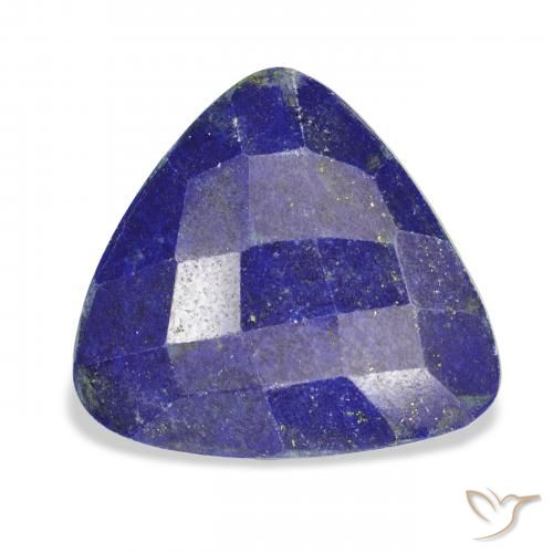 16.13ct Naturale Blu Egiziano Profondo Lapislazzulo, Taglio trillion, Opaco