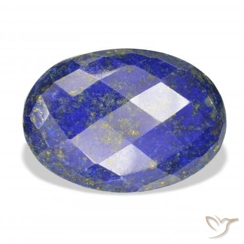 30.88ct Naturale Blu scuro Lapislazzulo, Ovale, Opaco