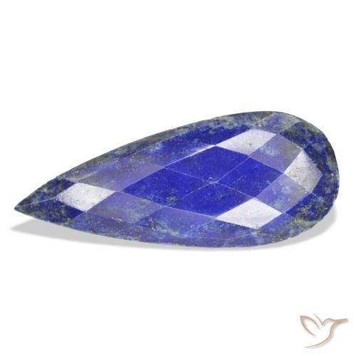 Lapislazzulo Blu scuro naturale da 37.94 ct, Forma a pera, Opaco