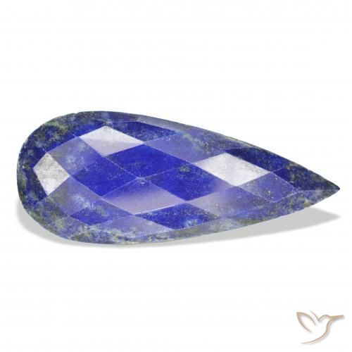 Lapislazzulo Blu scuro naturale da 37.94 ct, Forma a pera, Opaco