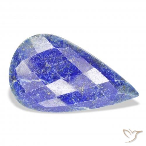 Lapislazzulo Blu medio naturale da 34.77 ct, Forma a pera, Opaco