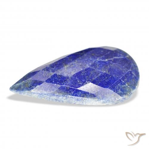 Lapislazzulo Blu medio naturale da 34.77 ct, Forma a pera, Opaco