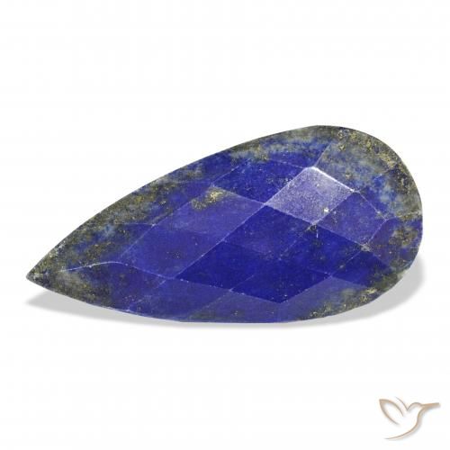 33.37ct Naturale Blu navy Lapislazzulo, Forma a pera, Opaco