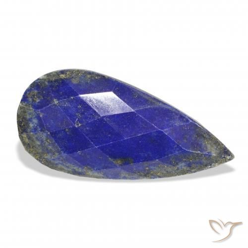 Lapislazzulo Blu navy naturale da 33.37 ct, Forma a pera, Opaco