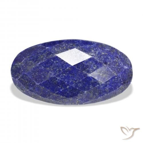 35.60ct Naturale Blu scuro Lapislazzulo, Ovale, Opaco