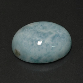 Larimar naturale verde da 8,85 ct, taglio ovale, opaco