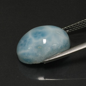 Larimar Verde blu naturale da 8.13 ct, Taglio ovale, Opaco