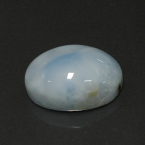 Larimar naturale blu da 7,15 ct, taglio ovale, opaco
