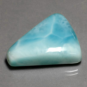 Larimar naturale blu da 35,80 ct, forma fantasia, opaco