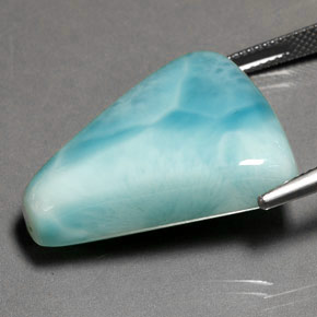 Larimar naturale blu da 35,80 ct, forma fantasia, opaco